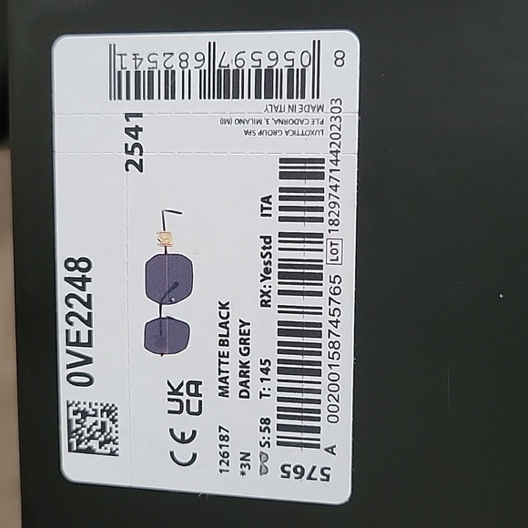 Versace Ve2248 55mm Hexagonal Sunglasses, Medusa Temple Hardware,  Matte Blk - Picture 11 of 13